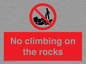 PL7462: No climbing on the rocks