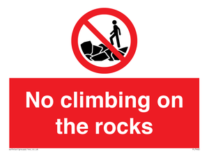 PL7462: No climbing on the rocks