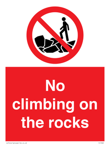 PL7462: No climbing on the rocks