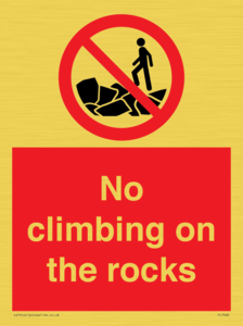 PL7462: No climbing on the rocks
