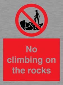PL7462: No climbing on the rocks