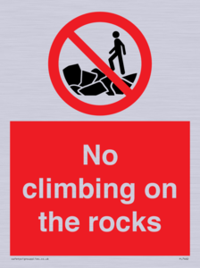 PL7462: No climbing on the rocks