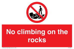 PL7462: No climbing on the rocks