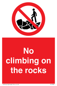 PL7462: No climbing on the rocks