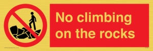 PL7462: No climbing on the rocks