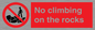PL7462: No climbing on the rocks
