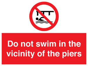 PL7464: Do not swim in the vicinity of the piers