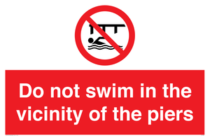 PL7464: Do not swim in the vicinity of the piers