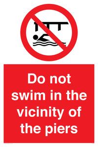 PL7464: Do not swim in the vicinity of the piers