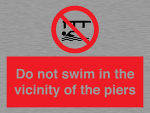 PL7464: Do not swim in the vicinity of the piers