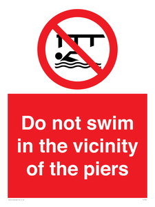 PL7464: Do not swim in the vicinity of the piers