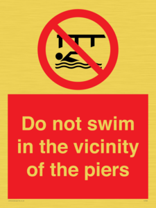 PL7464: Do not swim in the vicinity of the piers