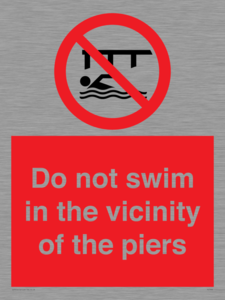 PL7464: Do not swim in the vicinity of the piers