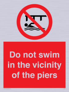 PL7464: Do not swim in the vicinity of the piers