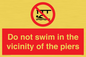 PL7464: Do not swim in the vicinity of the piers