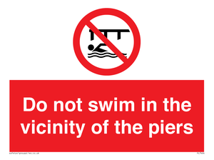PL7464: Do not swim in the vicinity of the piers