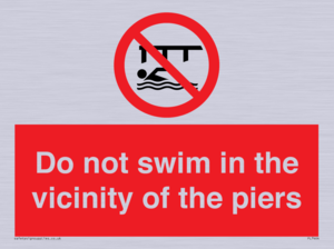 PL7464: Do not swim in the vicinity of the piers