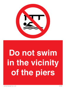 PL7464: Do not swim in the vicinity of the piers