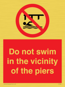 PL7464: Do not swim in the vicinity of the piers