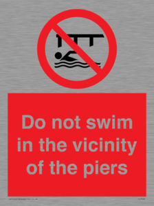 PL7464: Do not swim in the vicinity of the piers