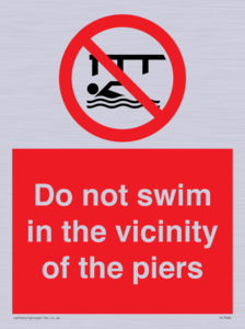 PL7464: Do not swim in the vicinity of the piers