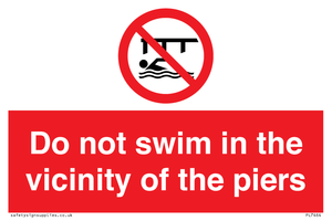 PL7464: Do not swim in the vicinity of the piers