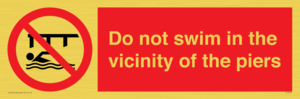 PL7464: Do not swim in the vicinity of the piers
