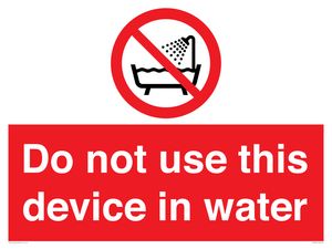PL7642: Do not use this device in water