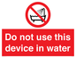 PL7642: Do not use this device in water
