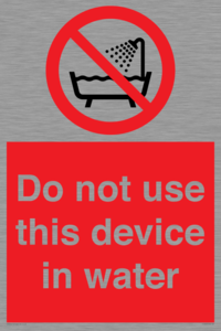 PL7642: Do not use this device in water