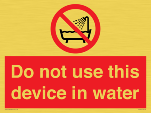 PL7642: Do not use this device in water