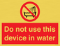 PL7642: Do not use this device in water