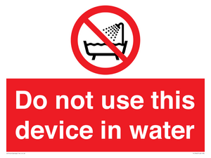 PL7642: Do not use this device in water