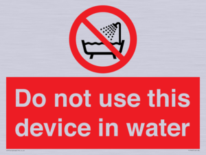 PL7642: Do not use this device in water