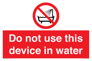 PL7642: Do not use this device in water