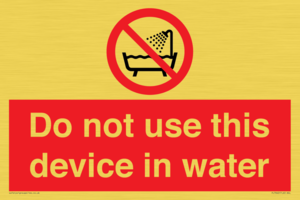 PL7642: Do not use this device in water