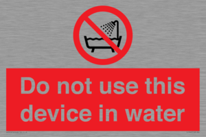 PL7642: Do not use this device in water