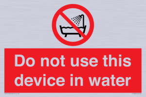 PL7642: Do not use this device in water