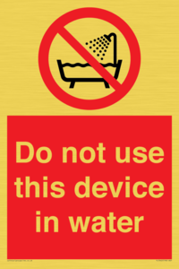 PL7642: Do not use this device in water