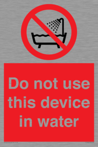 PL7642: Do not use this device in water