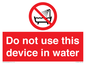 PL7642: Do not use this device in water