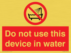 PL7642: Do not use this device in water