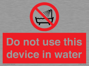 PL7642: Do not use this device in water