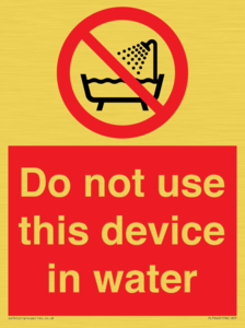 PL7642: Do not use this device in water