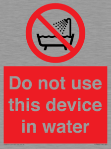 PL7642: Do not use this device in water