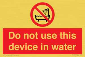 PL7642: Do not use this device in water
