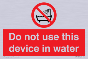 PL7642: Do not use this device in water
