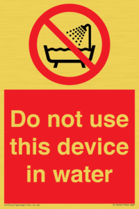 PL7642: Do not use this device in water