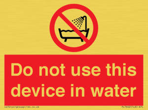 PL7642: Do not use this device in water