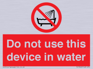 PL7642: Do not use this device in water